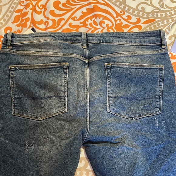 ASOS Dark Blue Ripped Jeans - Picture 3 of 4